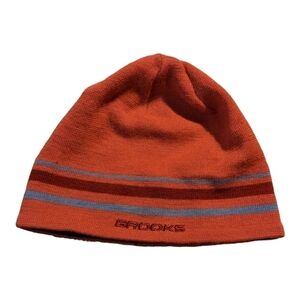 𝅺Brooks Orange with stripes beanie One Size